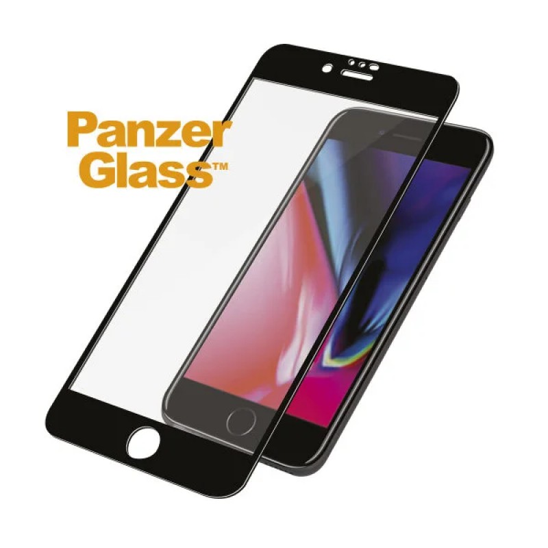 Стъклен протектор PanzerGlass за Apple iPhone 6/6S/7/8/SE 2020 Case Friendly Черен