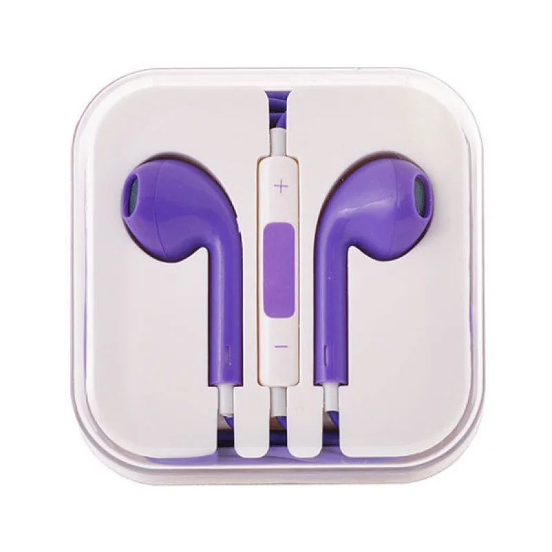 Слушалки MEGA BASS Earphones - Лилави...