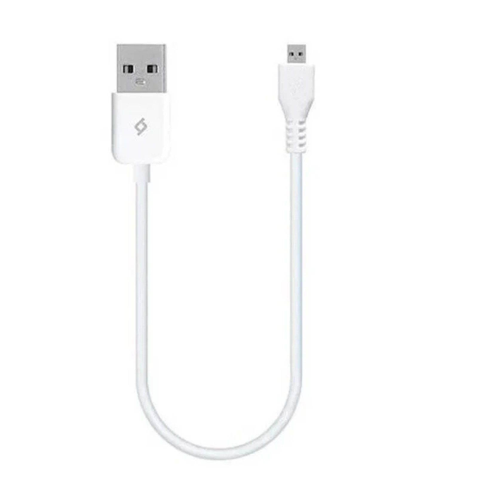 Кабел Mini Cable 30cm Micro USB Charge/Data Cable - Бял
