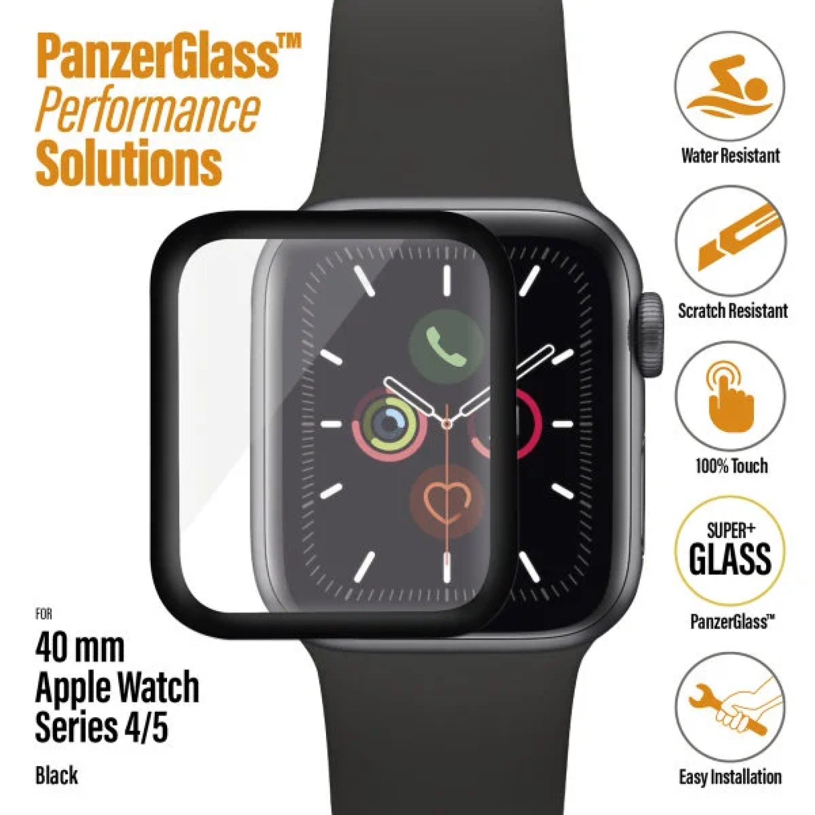 Стъклен протектор PanzerGlass за Apple Watch 4/5  Безцветен
