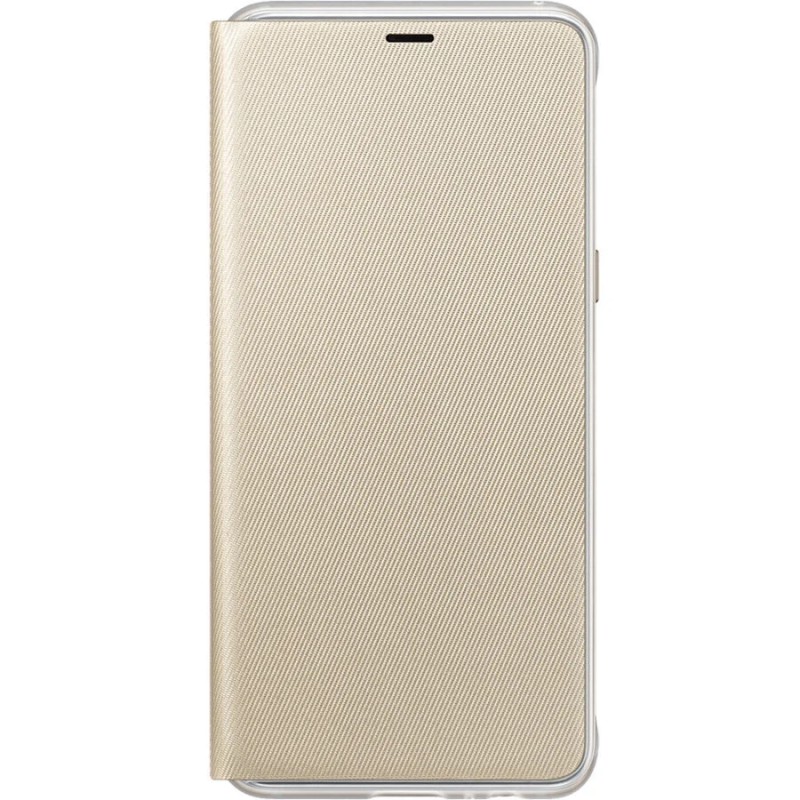 Оригинален калъф Flip за Samsung A8 2018  - Златист