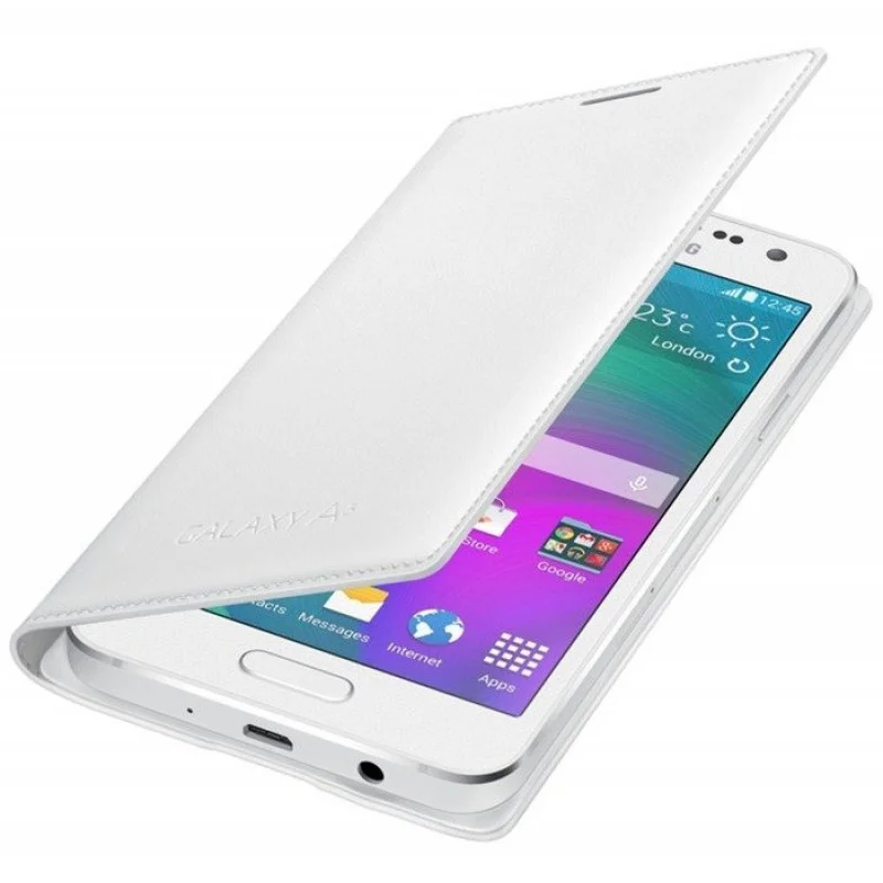 Оригинален калъф Flip за Samsung A3 - Бял...