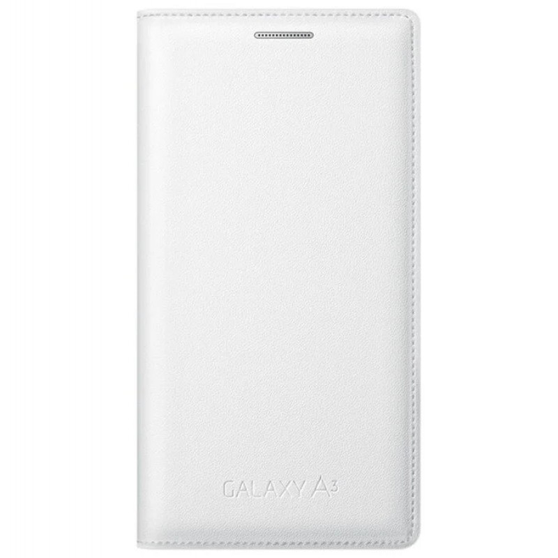 Оригинален калъф Flip за Samsung A3 - Бял