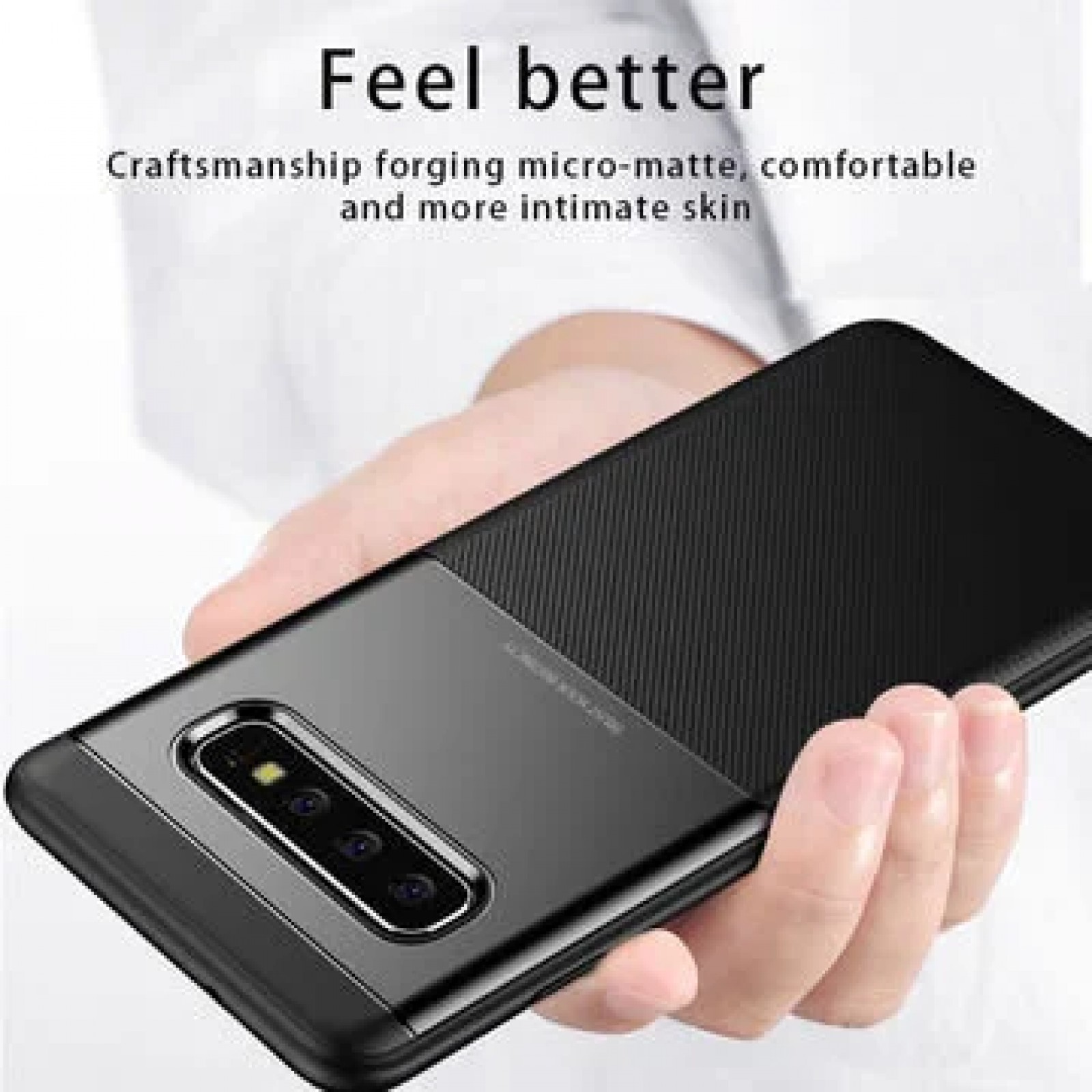 Гръб iPaky Carbon  за Samsung Galaxy S10 Черен