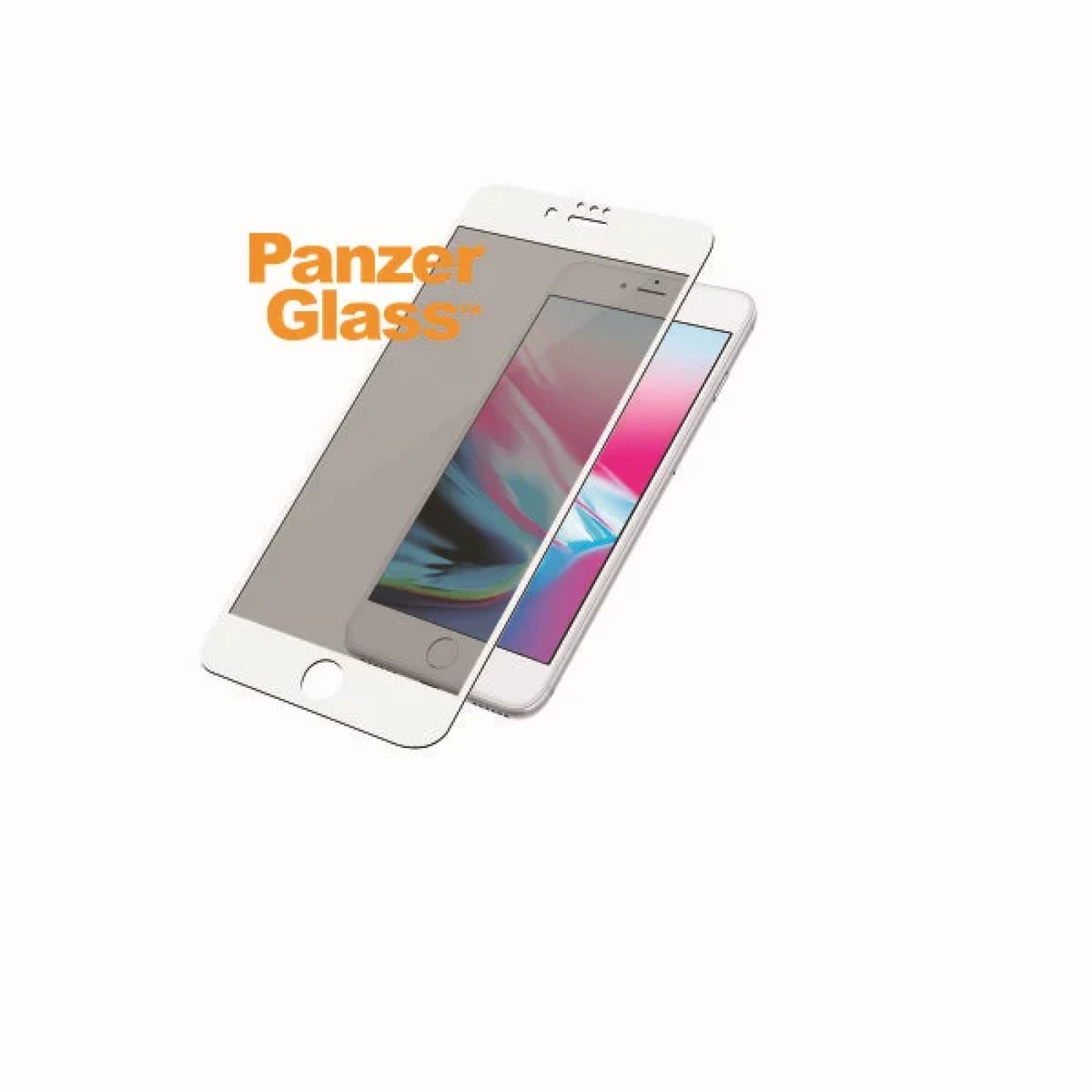 Стъклен протектор PanzerGlass за Apple iPhone 6/6S/7/8/SE 2020 Case Friendly Privacy Бял