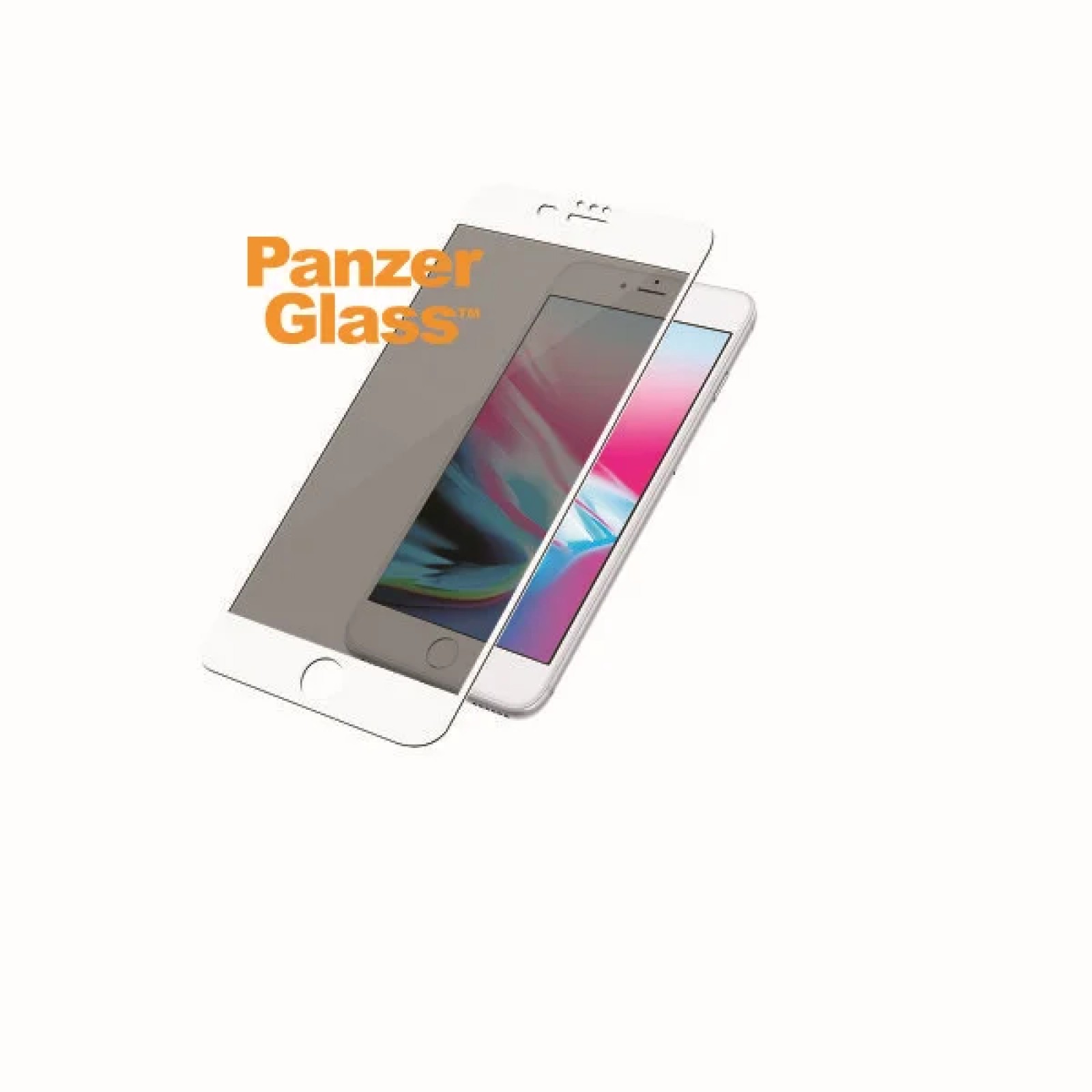Стъклен протектор PanzerGlass за Apple iPhone 7 Plus/8 Plus Case Friendly Privacy Бял