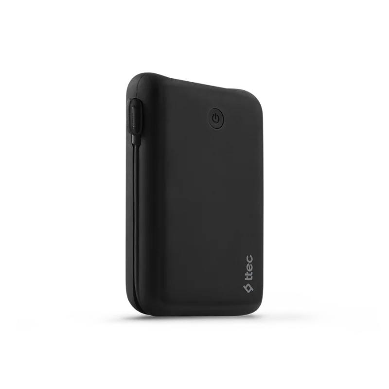 Външна батерия ReCharger Duo+ 10.000mAh Built in Type-C Cable Universal Mobile Charger - Черна,116986