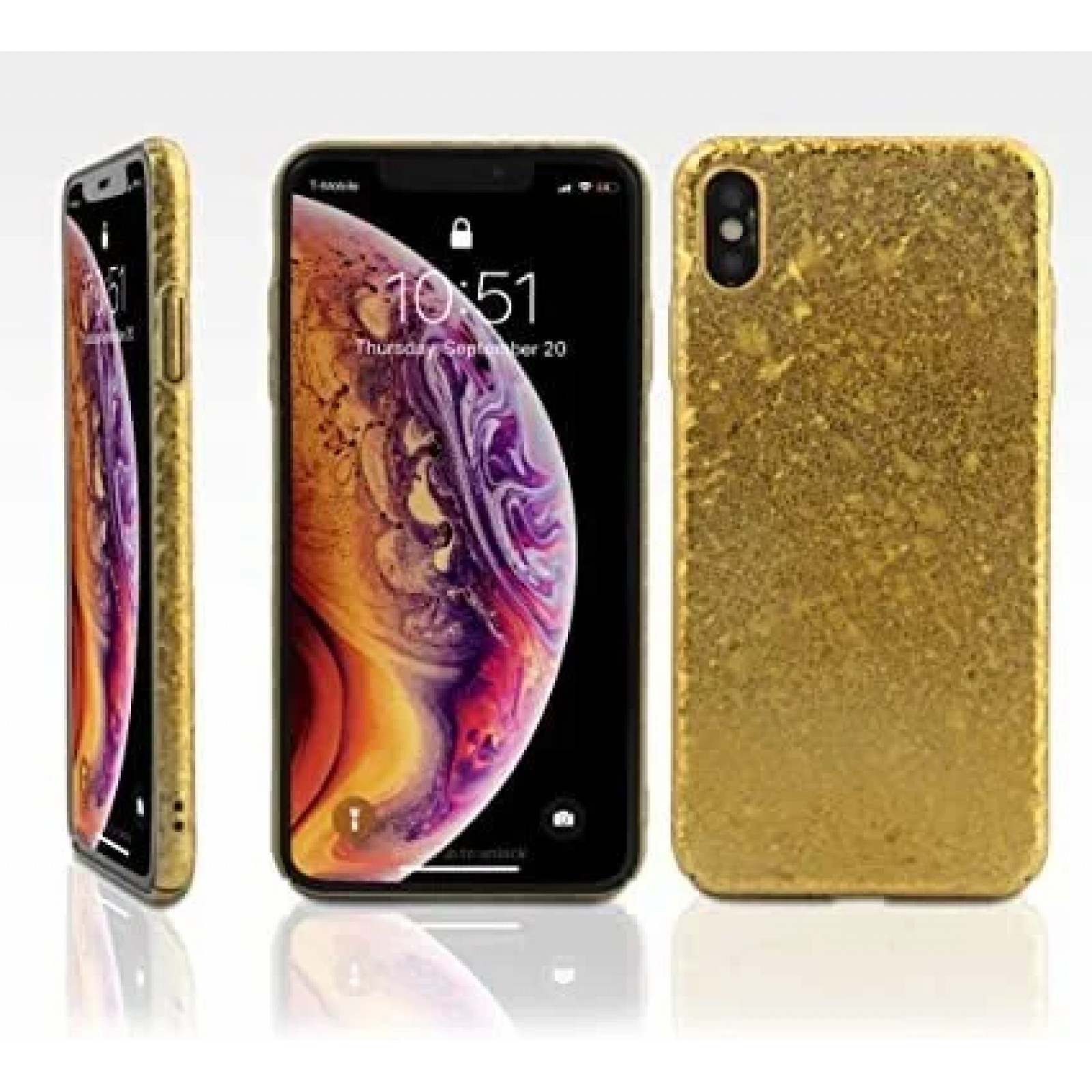Гръб Teracell Glitz за Apple iPhone X/XS Златен