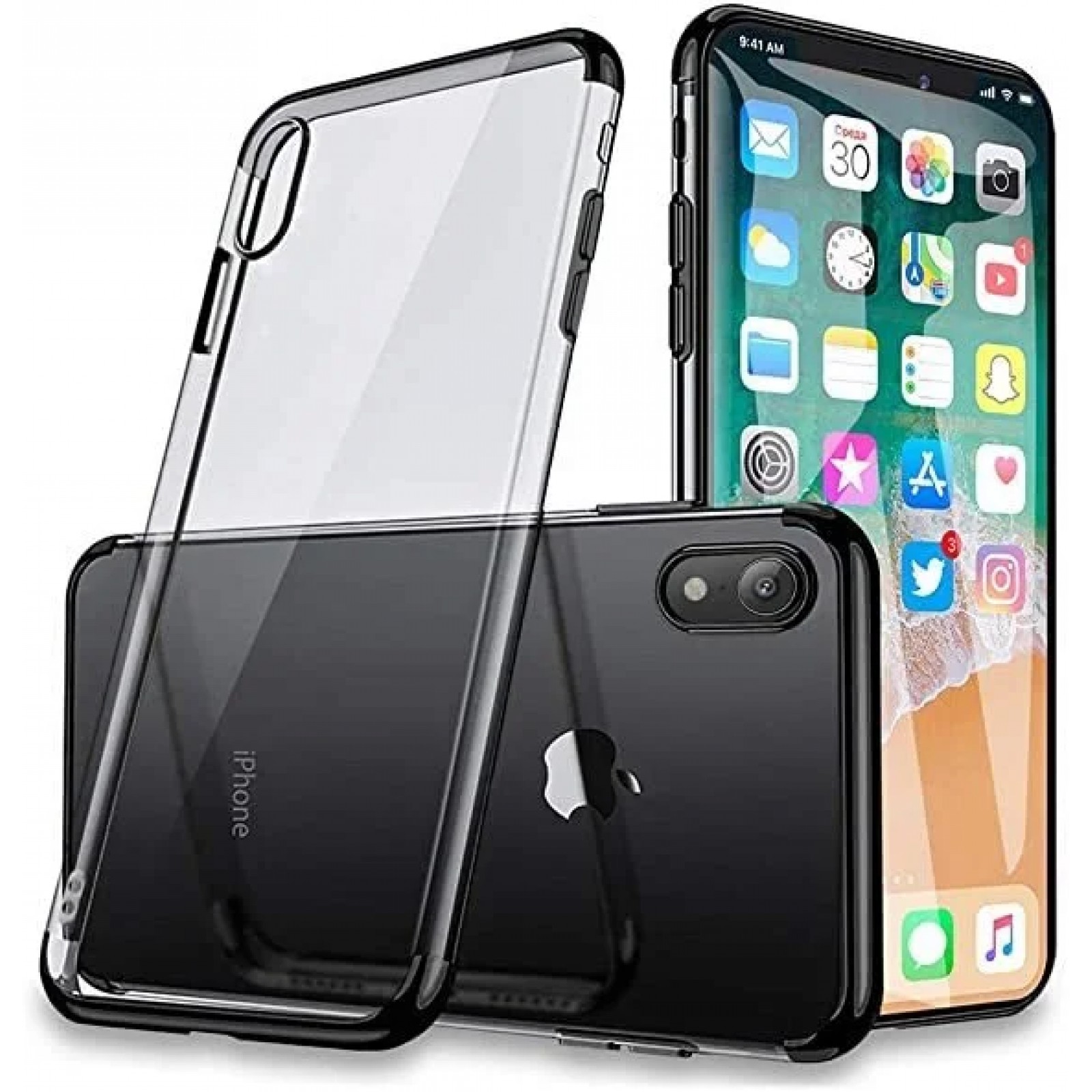 Гръб ttec Clear Case за Apple iPhone X/XS Многоцветен