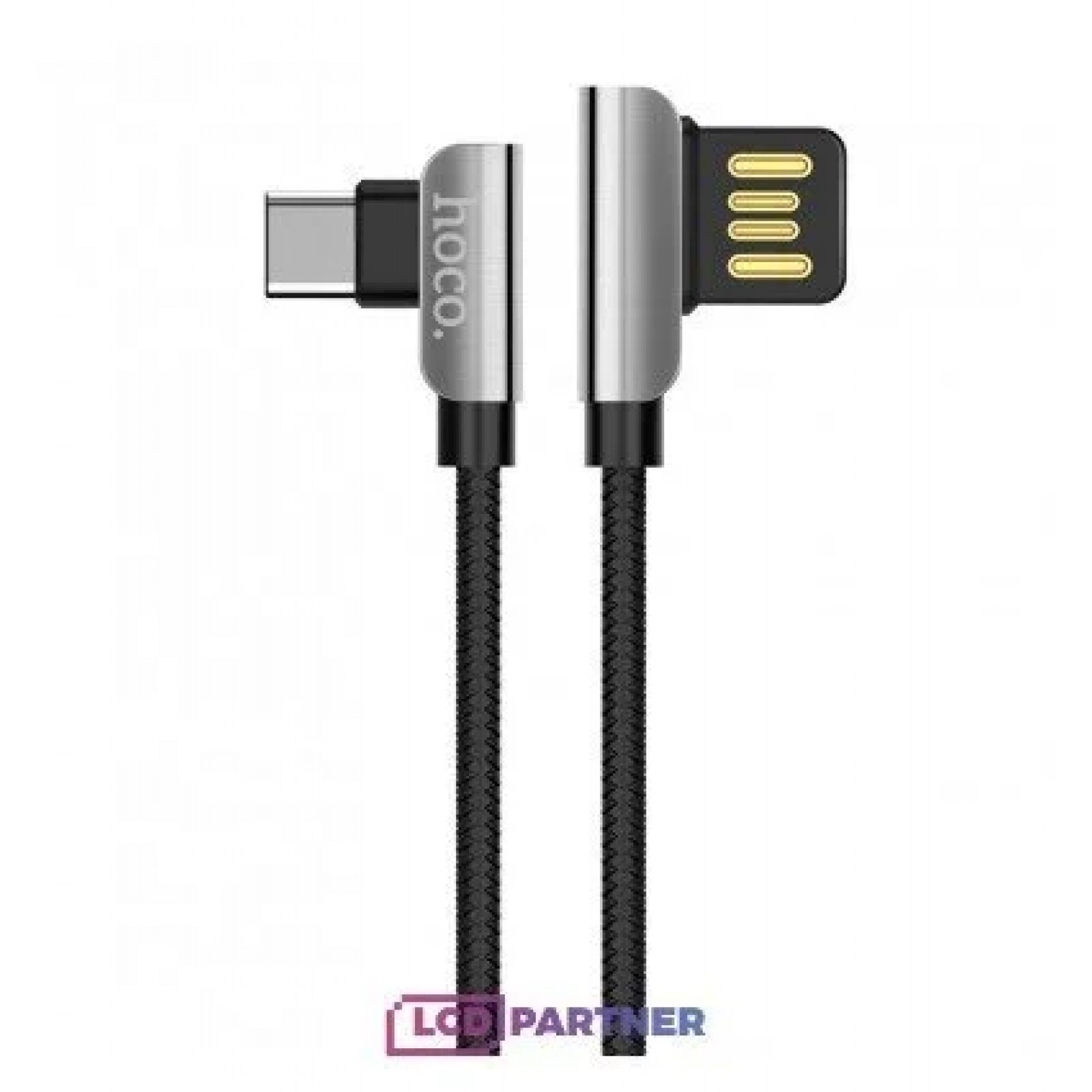 Data кабел Hoco U42 exquisite steel type-c charging data cable- Черен