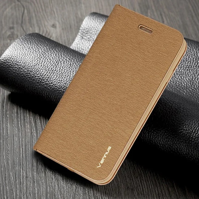 Гръб Vennus Book Case за Huawei/ Honor Y9 (2018) Златен