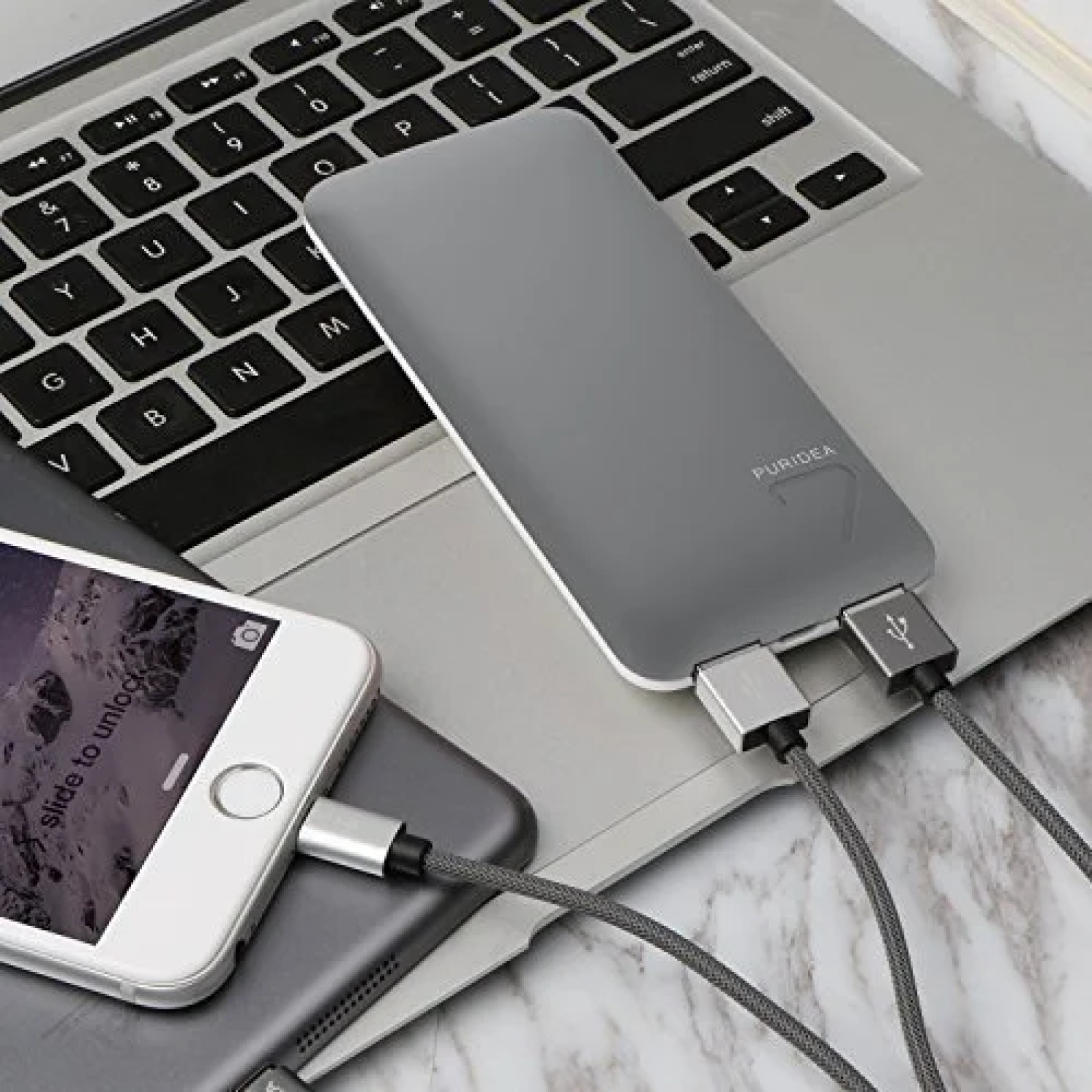 Power Bank PURIDEA S5 7000mAh сива