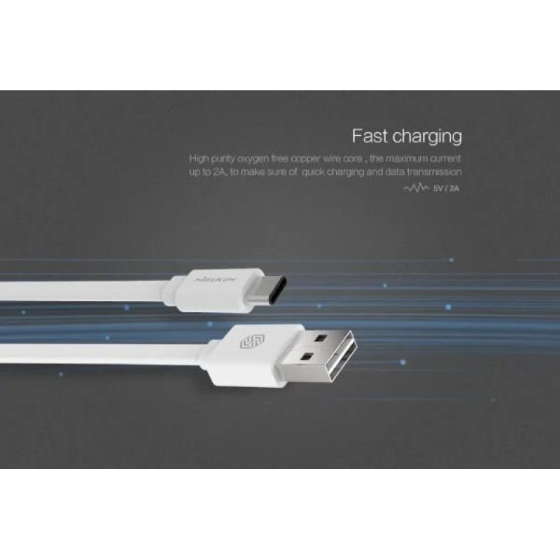 Дата кабел Nillkin USB Type C бял 1.2m