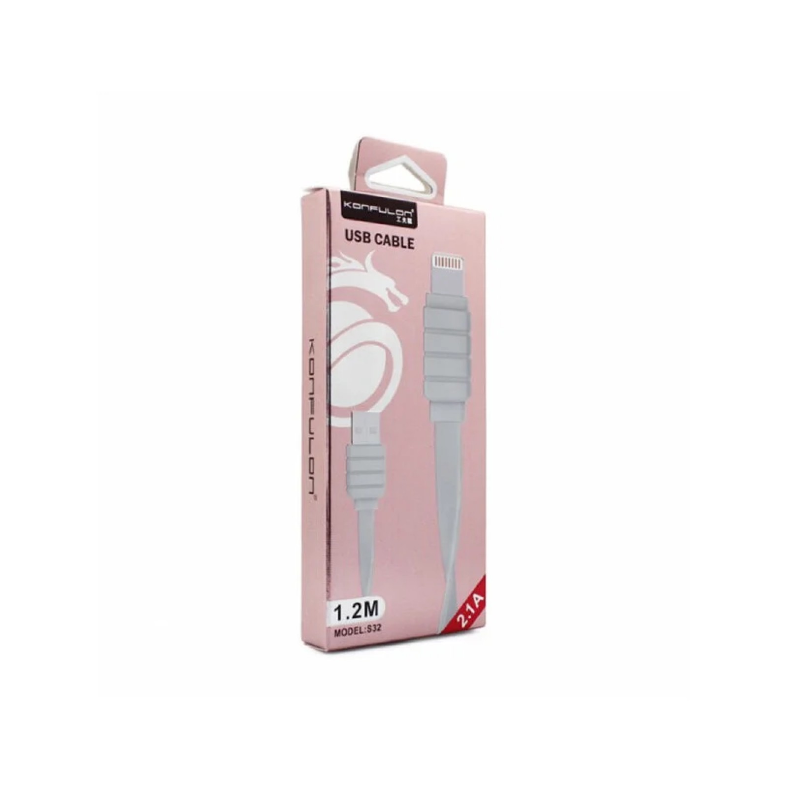 Дата кабел KONFULON KFL-S32 за iPhone lightning бял 1.2m