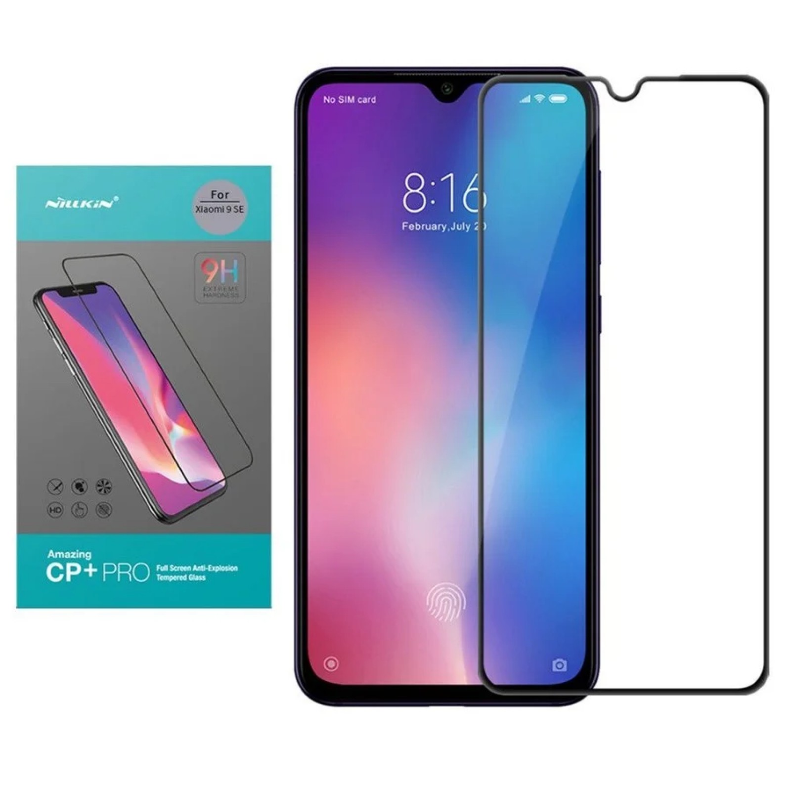 Стъклен протектор Nillkin за Xiaomi Mi 9 SE CP+ Черен