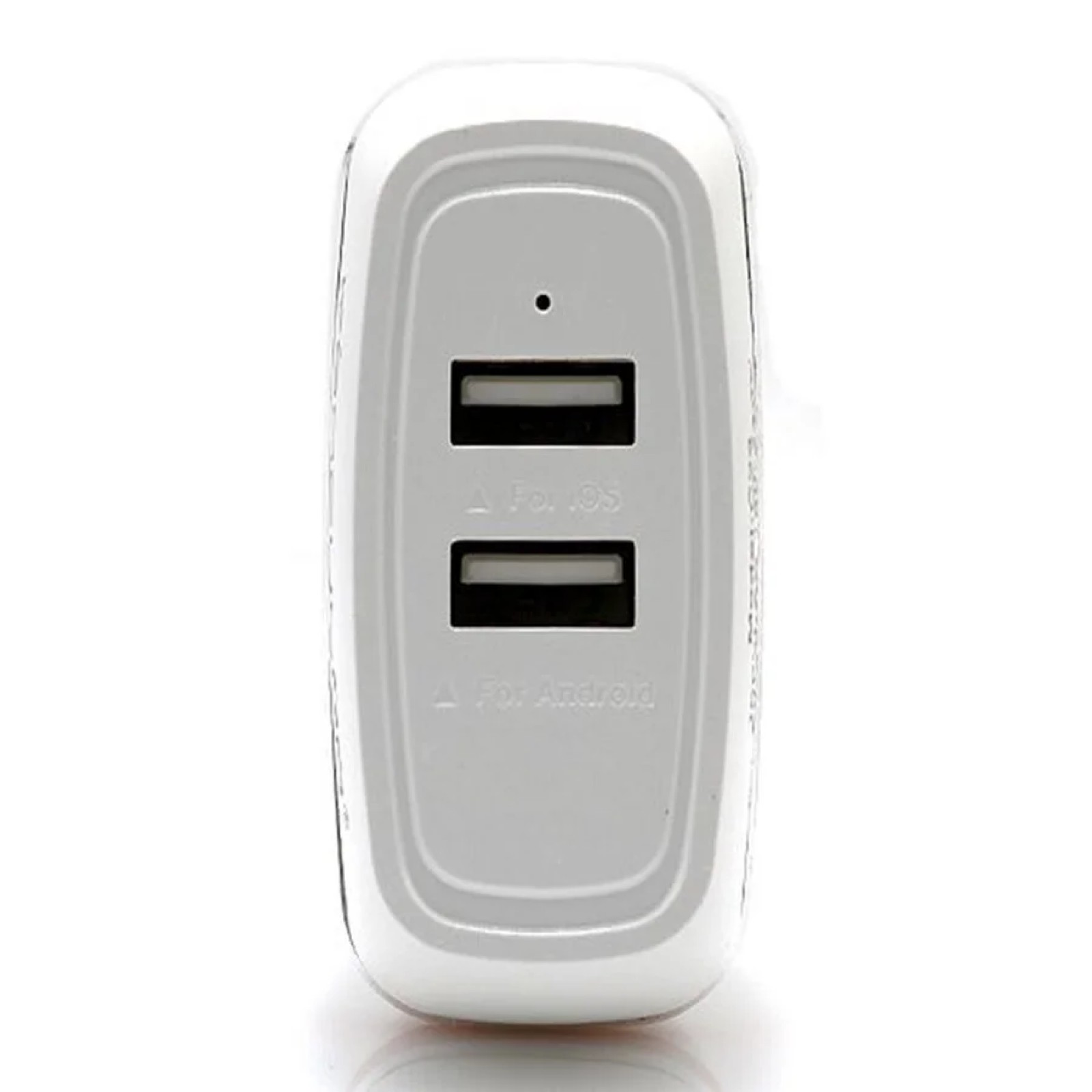 Зарядно 220V KONFULON C23+S32A 2xUSB 5V 2.4A с iPhone lightning кабел бял