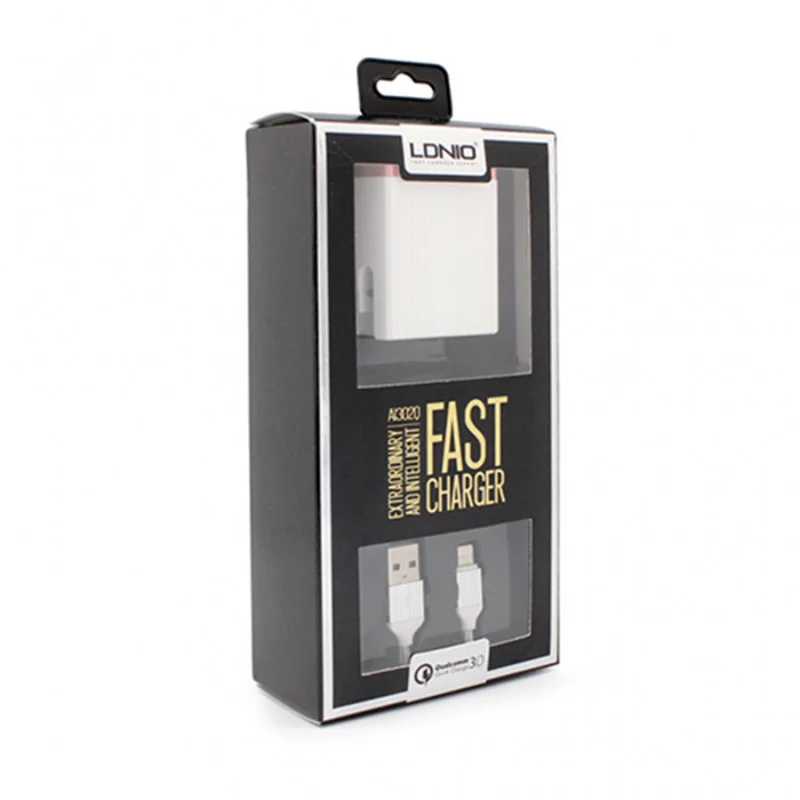 Зарядно 220V LDNIO A1302Q Quick Charge 3.0 2.4A с ...
