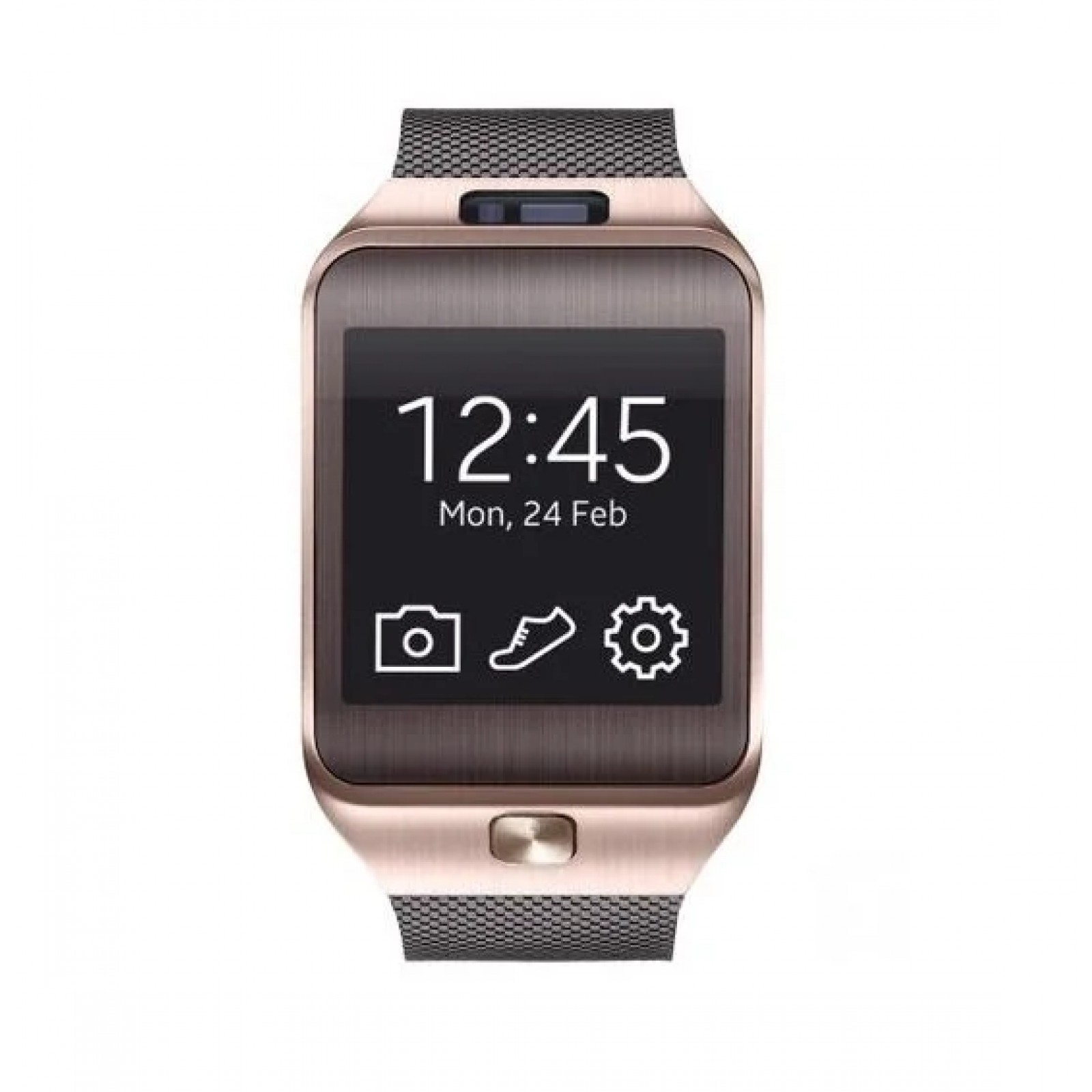Каишка за часовник Strap Samsung Gear 2 - Кафяв/Златист Heart