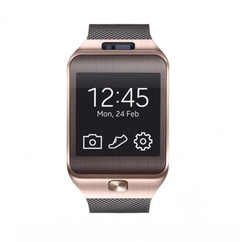 Каишка за часовник Strap Samsung Gear 2 - Кафяв/Зл...