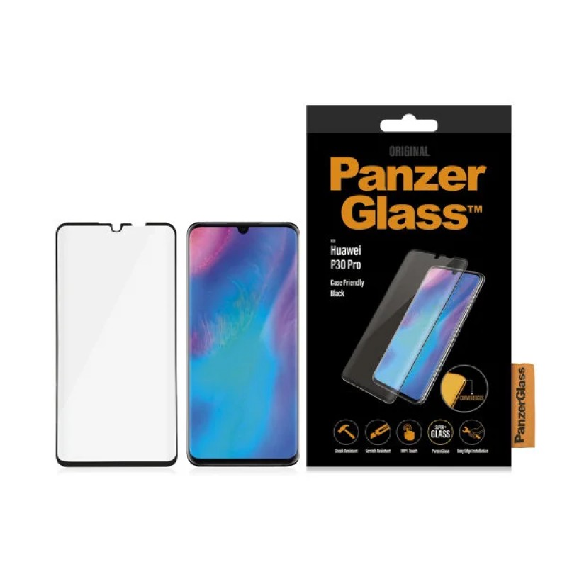 Стъклен протектор Huawei P30 Pro PanzerGlass - Черен, 116851