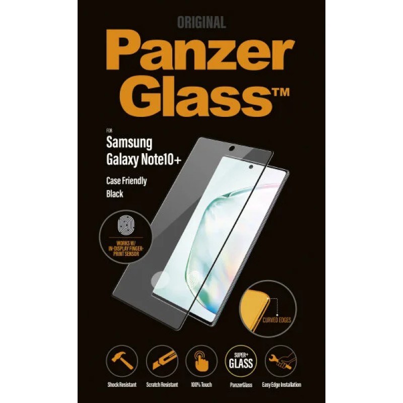 Стъклен протектор PanzerGlass за Samsung Galaxy Note 10 Plus Case Friendly Прозрачен