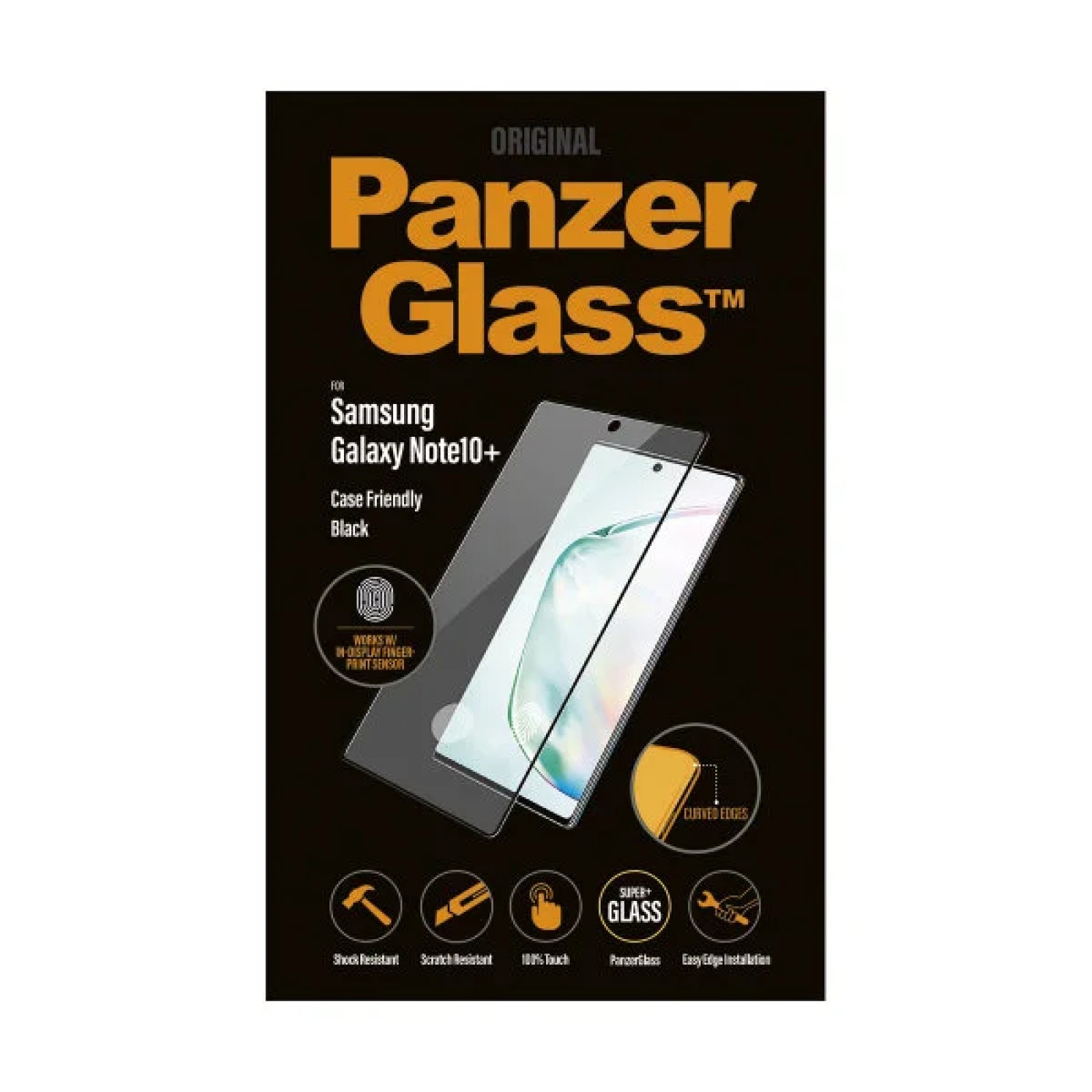 Стъклен протектор PanzerGlass за Samsung Galaxy Note 10 Plus Case Friendly Прозрачен