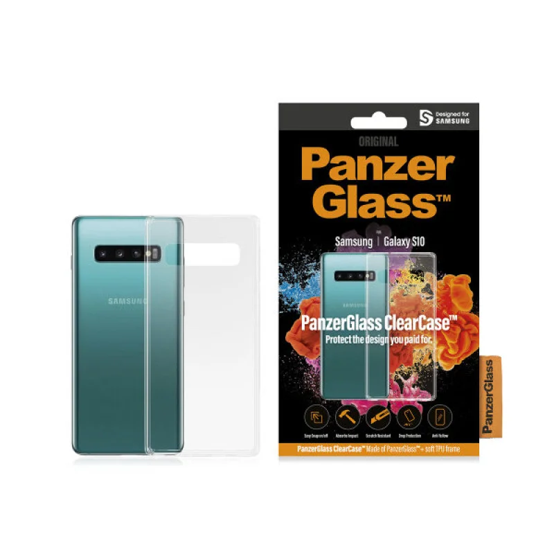 Гръб PanzerGlass ClearCase за Samsung Galaxy S10 Прозрачен