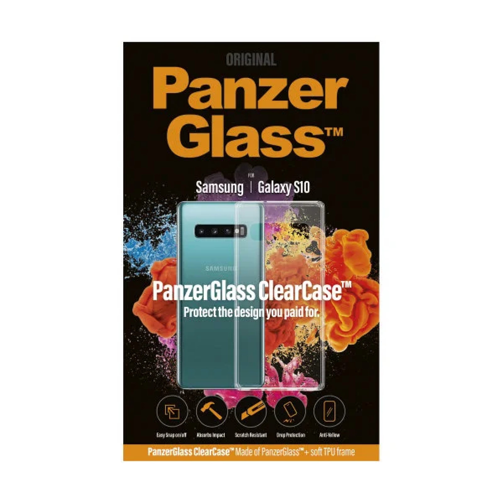 Гръб PanzerGlass ClearCase за Samsung Galaxy S10 Прозрачен