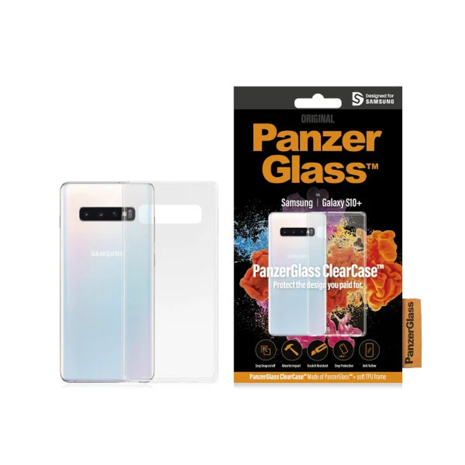 Гръб PanzerGlass ClearCase за Samsung Galaxy S10 Прозрачен