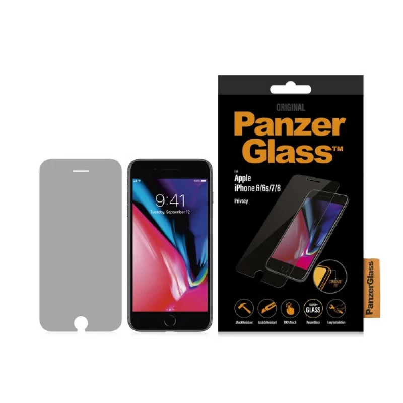 Стъклен протектор PanzerGlass за Apple iPhone 6/6S/7/8/SE 2020 Privacy Прозрачен