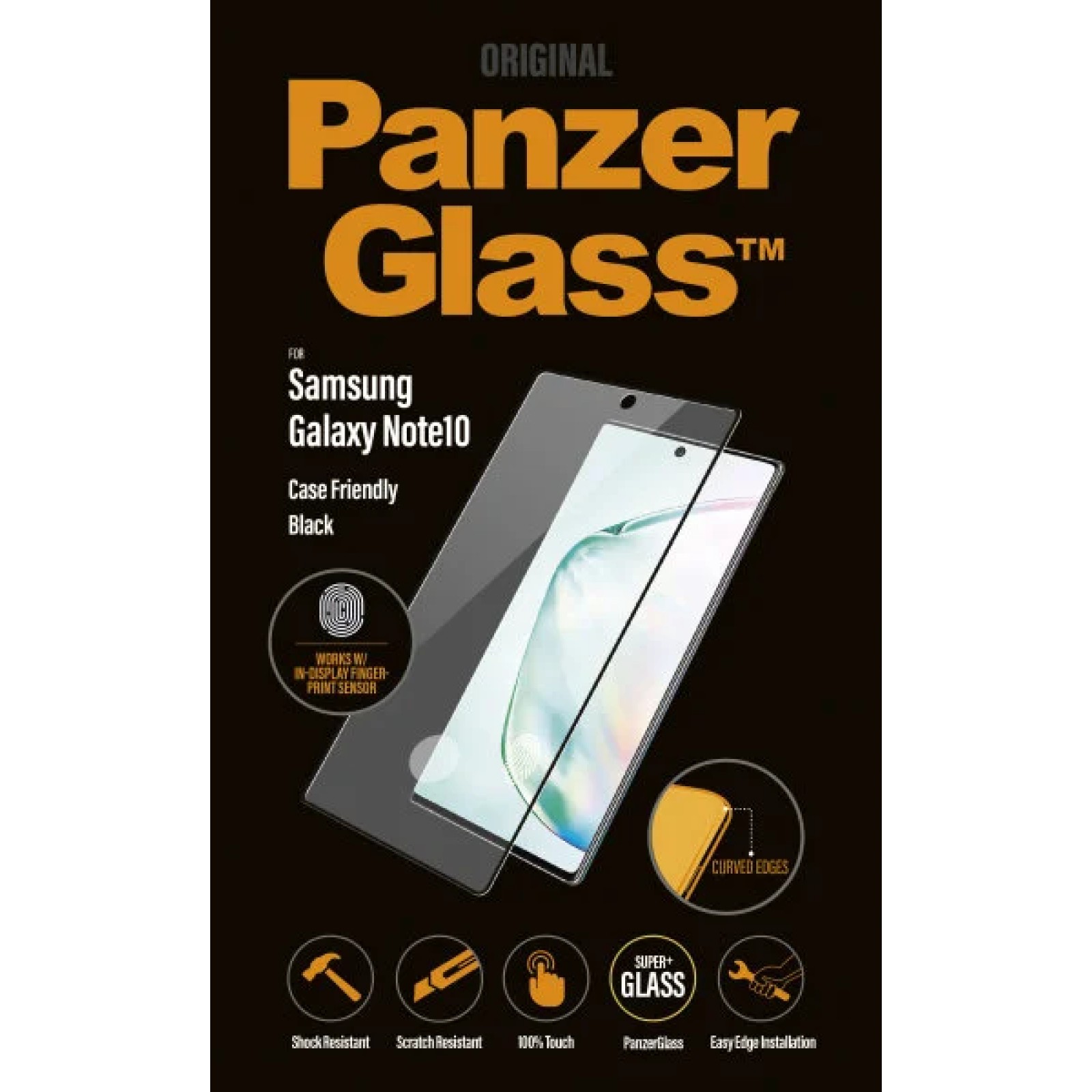Стъклен протектор PanzerGlass за Samsung Galaxy Note 10 Case Friendly Прозрачен