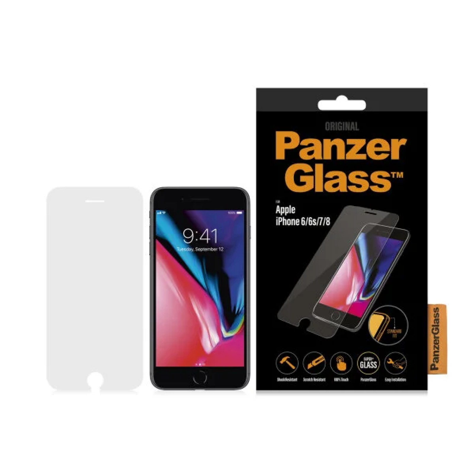 Стъклен протектор PanzerGlass за Apple iPhone 6/6S/7/8/SE 2020  Прозрачен