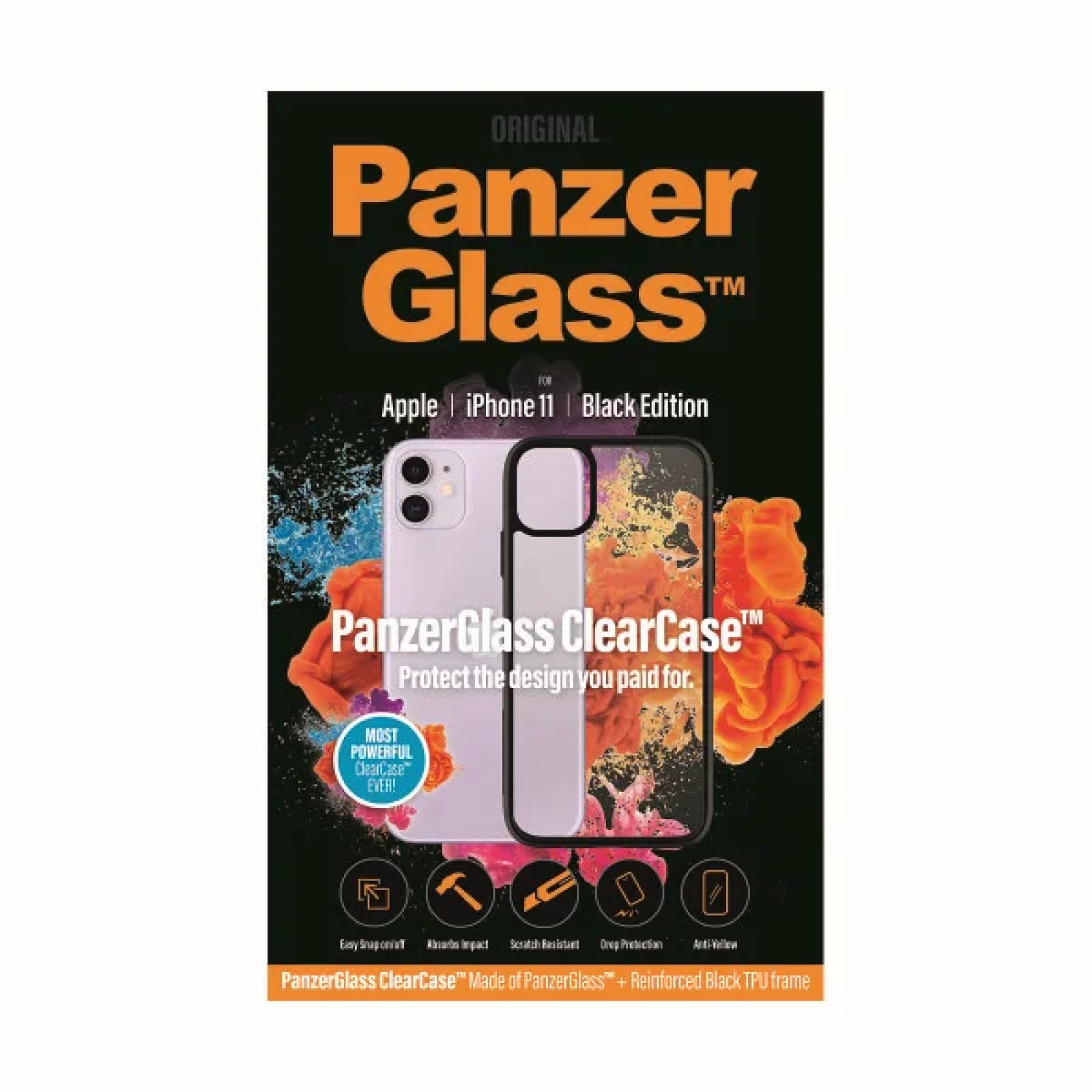Гръб PanzerGlass ClearCase за Apple iPhone 11 Черен