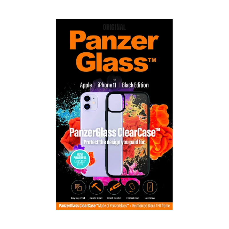 Гръб PanzerGlass ClearCase за Apple iPhone 11 Чере...