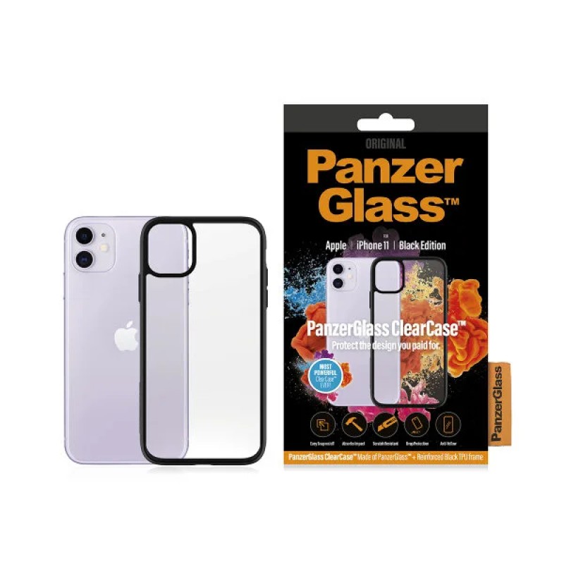 Гръб PanzerGlass ClearCase за Apple iPhone 11 Черен