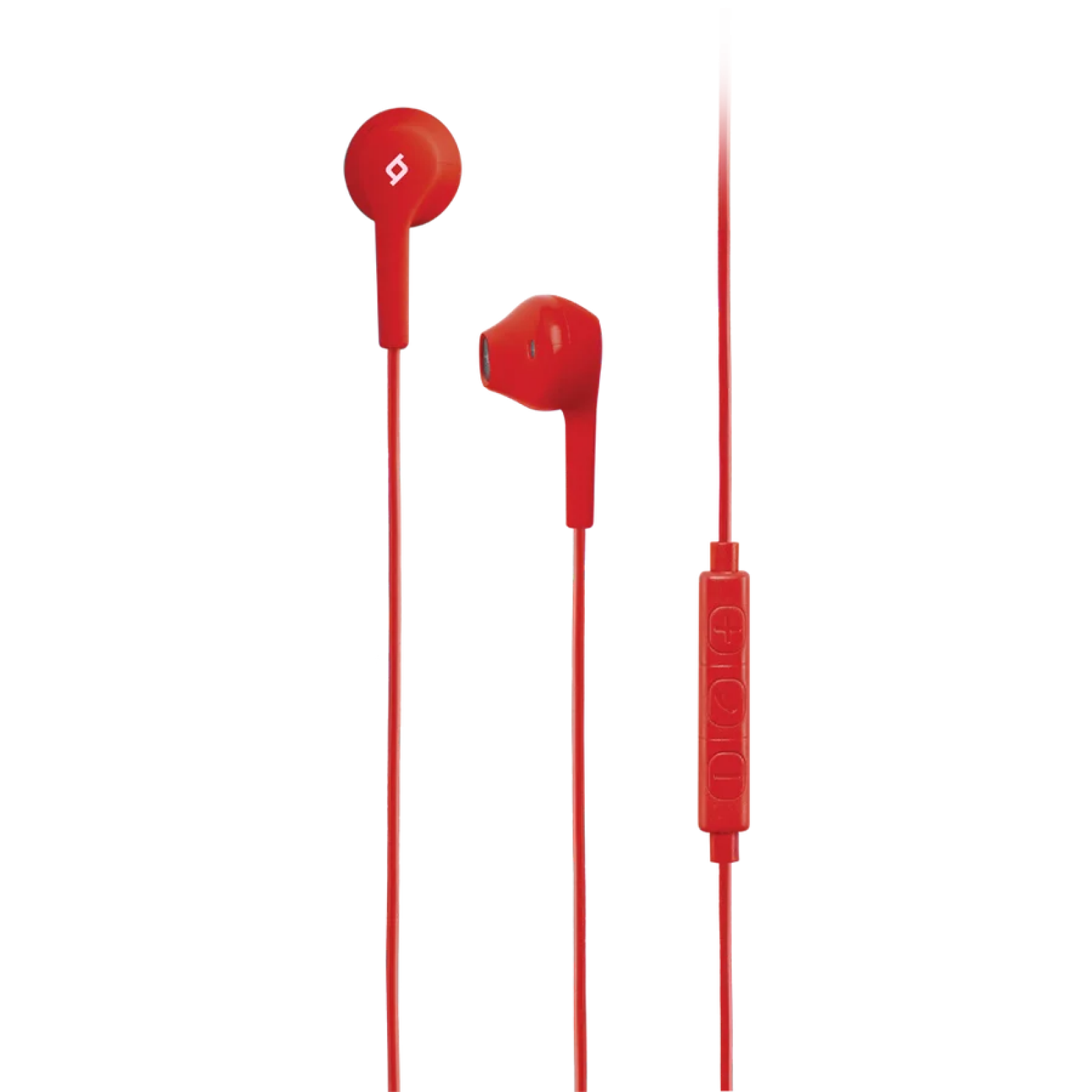 Слушалки RIO In-Ear Headphones with Built-in remote control  - Червени, 117953