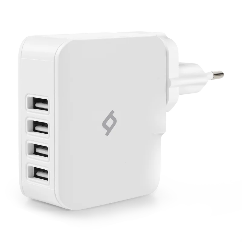 Зарядно Quattro USB Travel Charger, 5.1A, 4 USB Po...