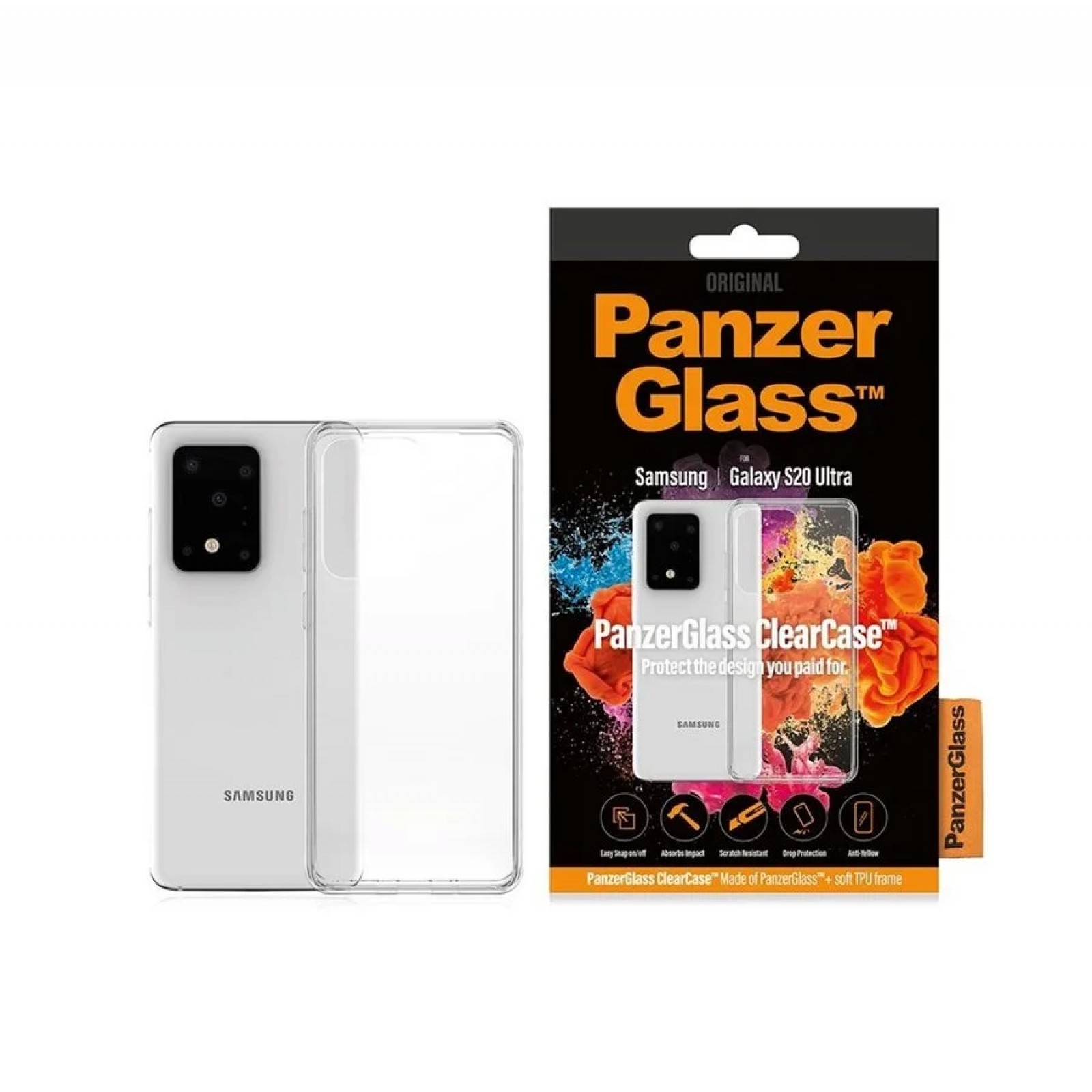 Гръб PanzerGlass  за Samsung Galaxy S20 Ultra Прозрачен