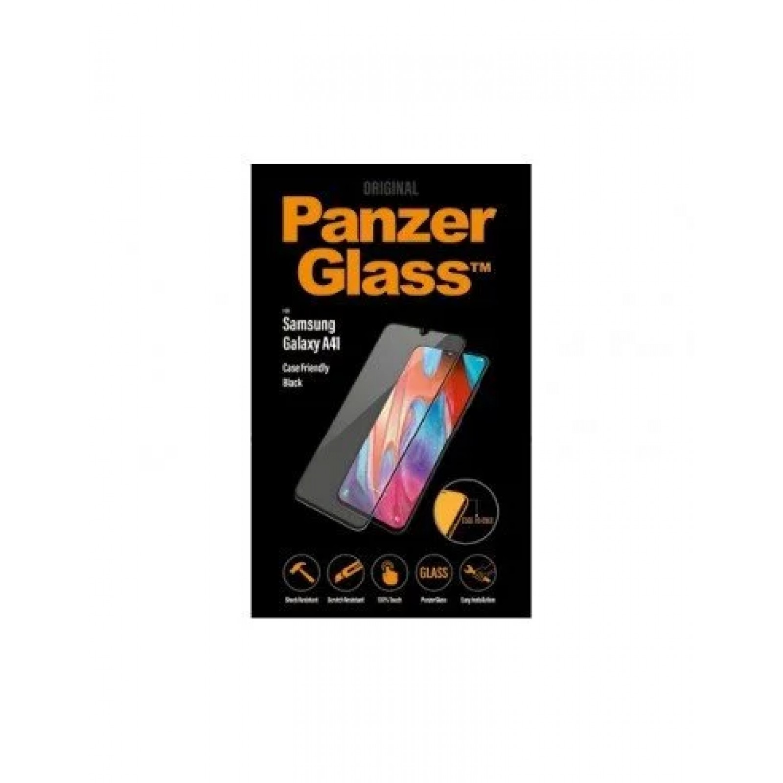 Стъклен протектор PanzerGlass за Samsung Galaxy A41 Case Friendly Черен