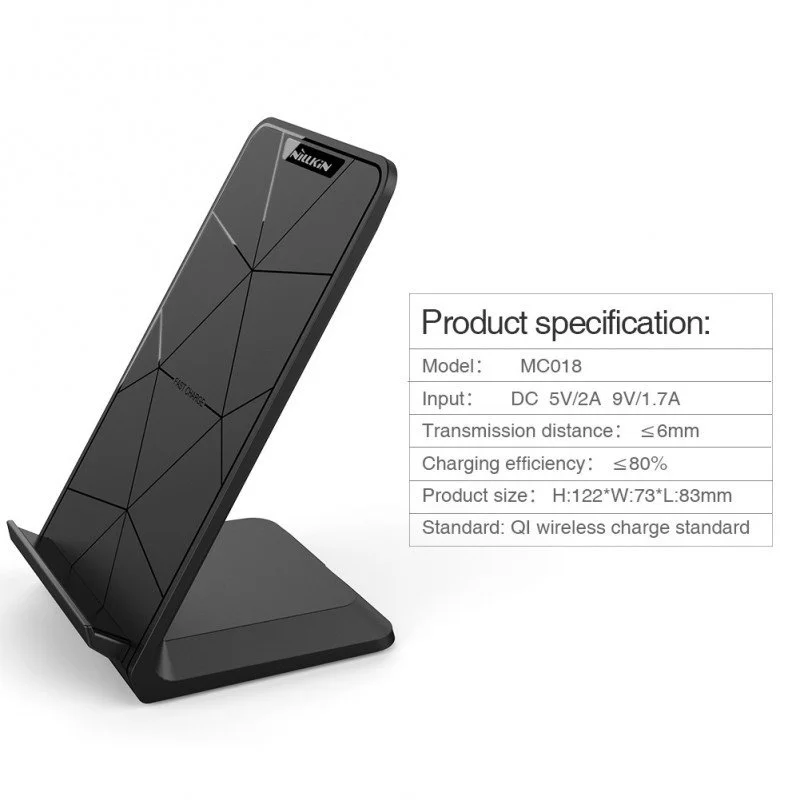 Безжично зарядно Nillkin Stand Fast Wireless Charger Черно