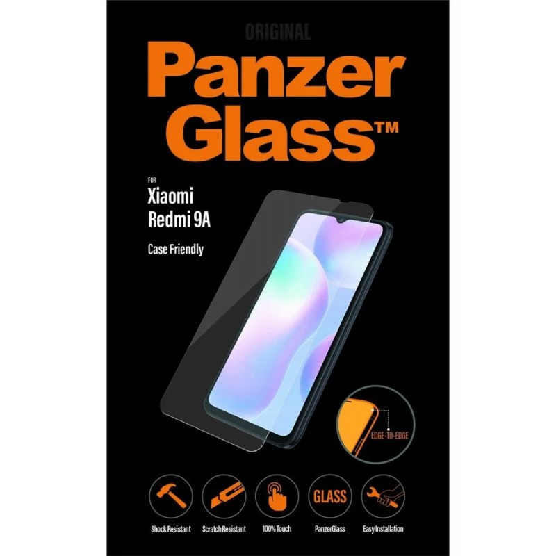 Стъклен протектор PanzerGlass за Xiaomi Redmi 9A|Redmi 9C Case Friendly Черен