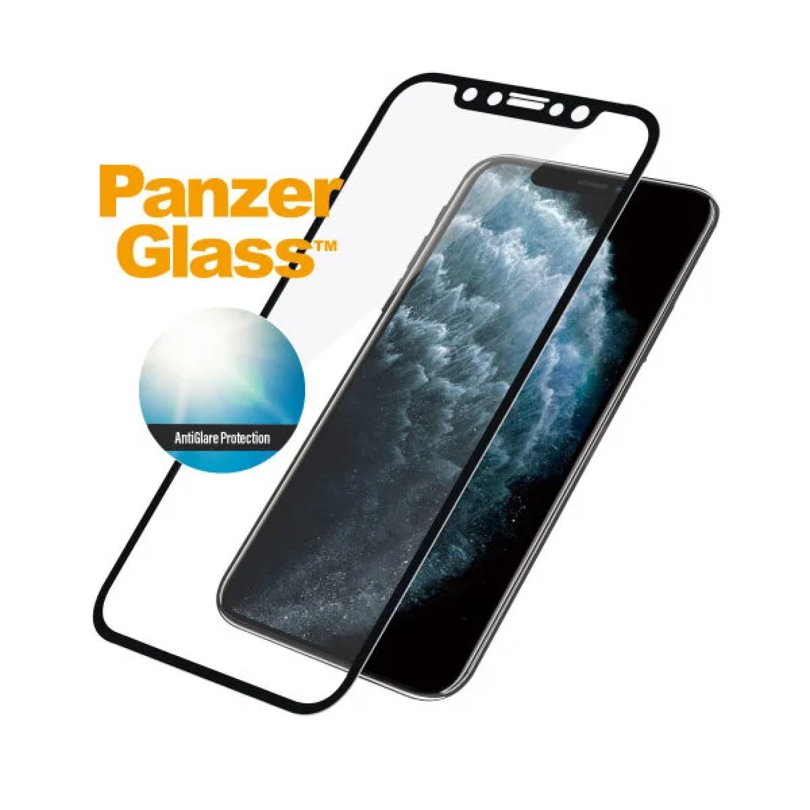 Стъклен протектор PanzerGlass за Apple iPhone X/Xs/11 Pro Case Friendly AntiGlare Черен