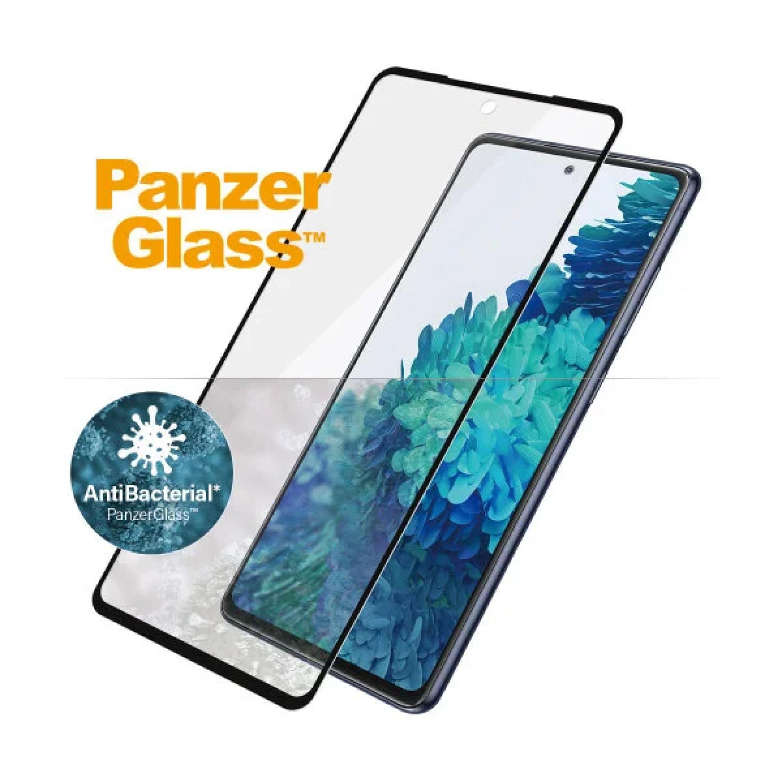 Стъклен протектор PanzerGlass за Samsung Galaxy S20 FE Case Friendly AntiBacterial Черен