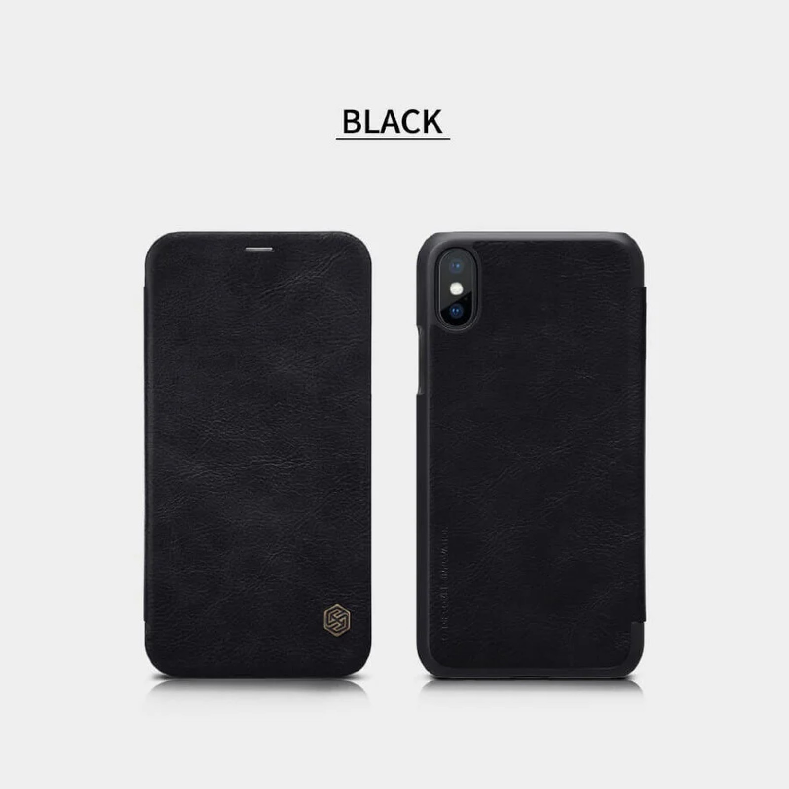 Гръб Nillkin Qin за Apple iPhone X/XS Черен
