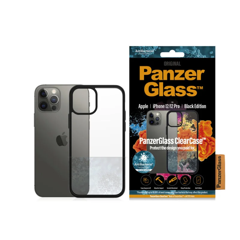 Гръб PanzerGlass Black frame за Apple iPhone 12/iP...