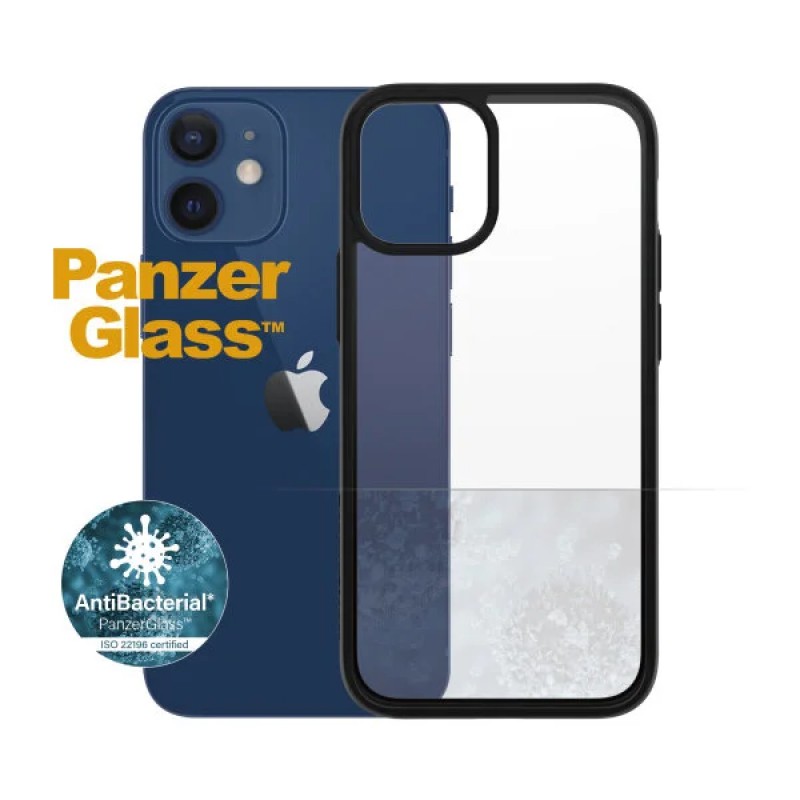 Гръб PanzerGlass Black frame за Apple iPhone 12 Mini Прозрачен
