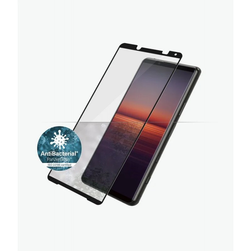 Стъклен протектор Sony Xperia 5 ll PanzerGlass Case Friendly Antibacterial - Черно Стъклен протектор Sony Xperia 5 ll PanzerGlass Case Friendly Antibacterial - Черно