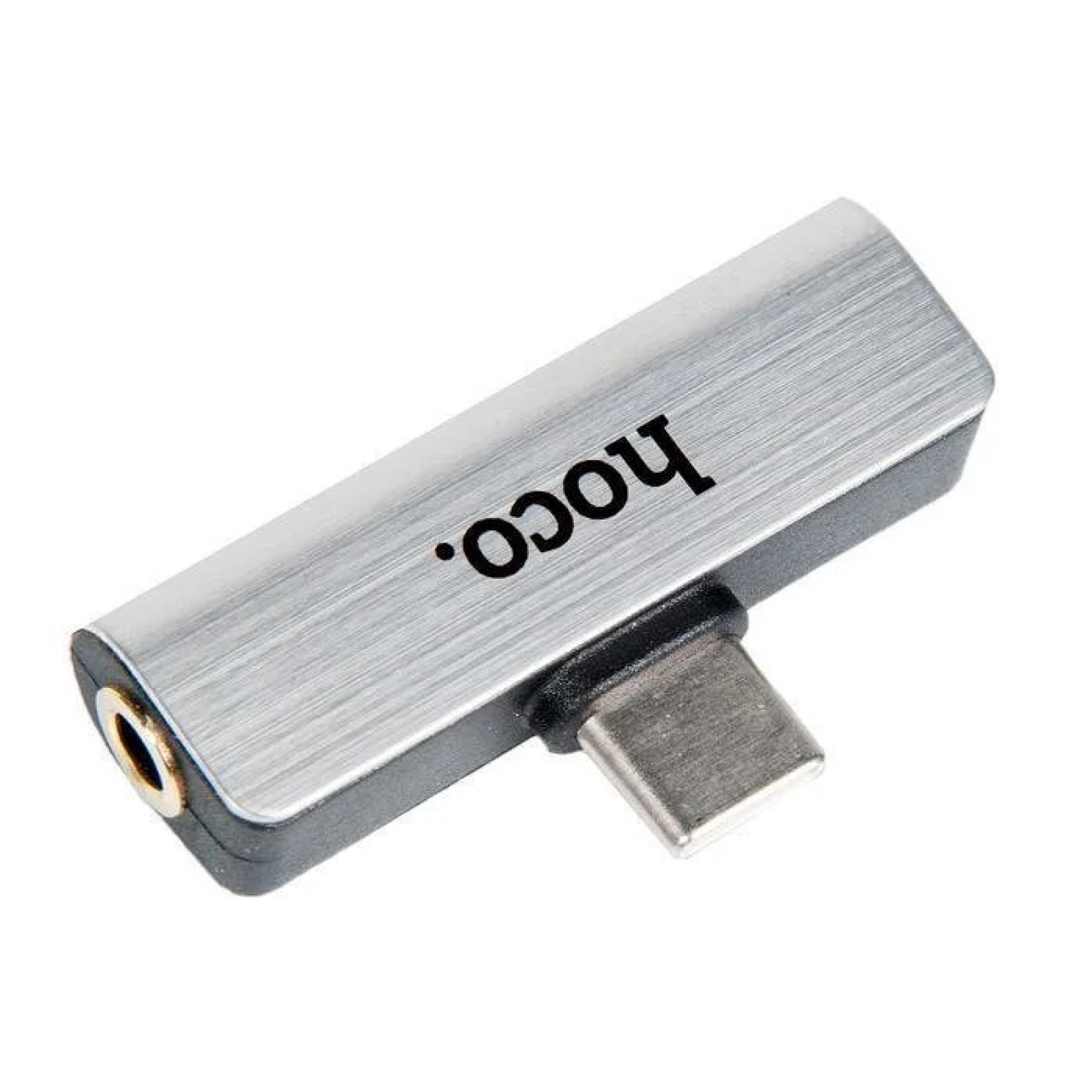 Преходник Hoco LS26 Type-C 2-in-1 audio converter - Сребрист