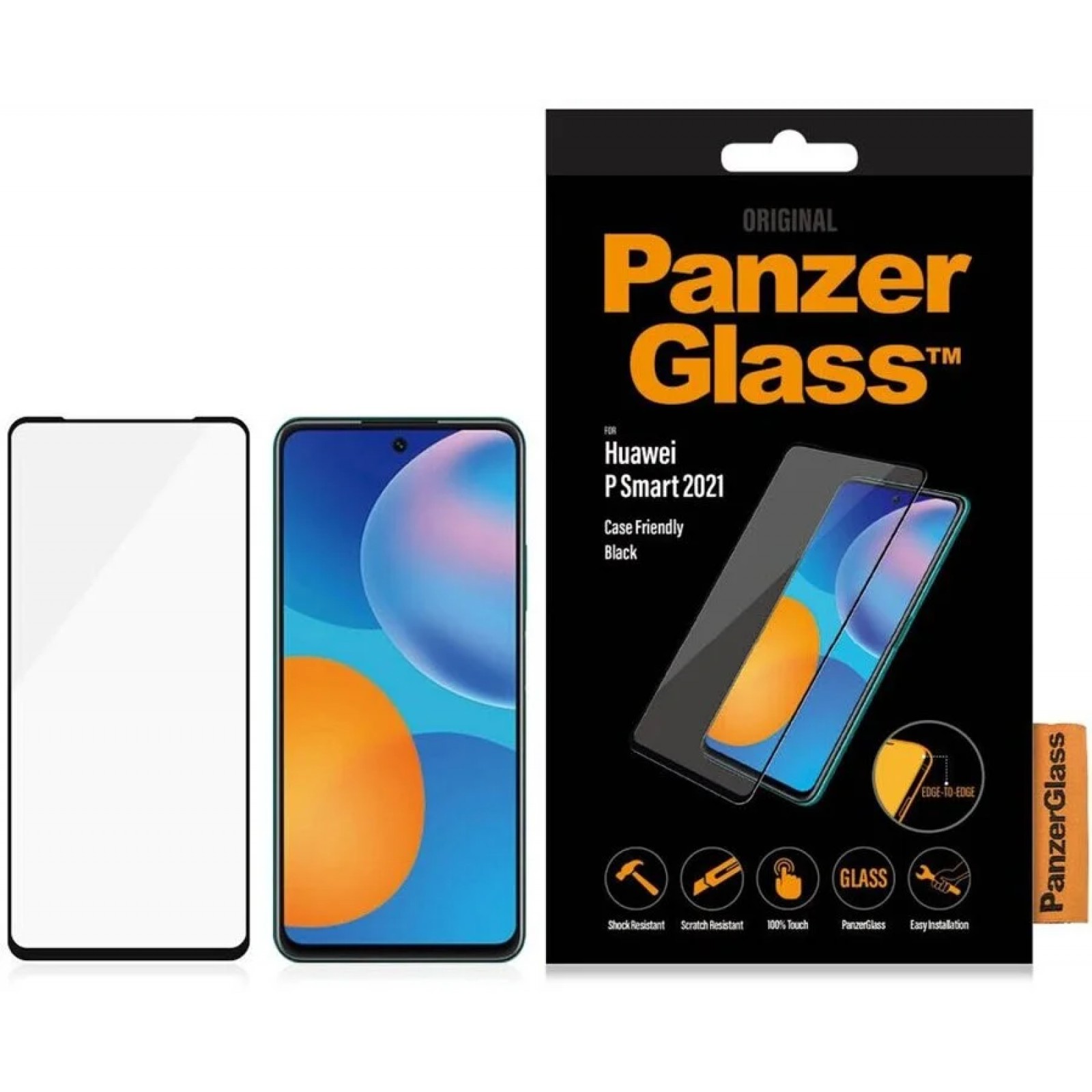 Стъклен протектор PanzerGlass за Huawei/Honor P Smart (2021) Case Friendly Прозрачен