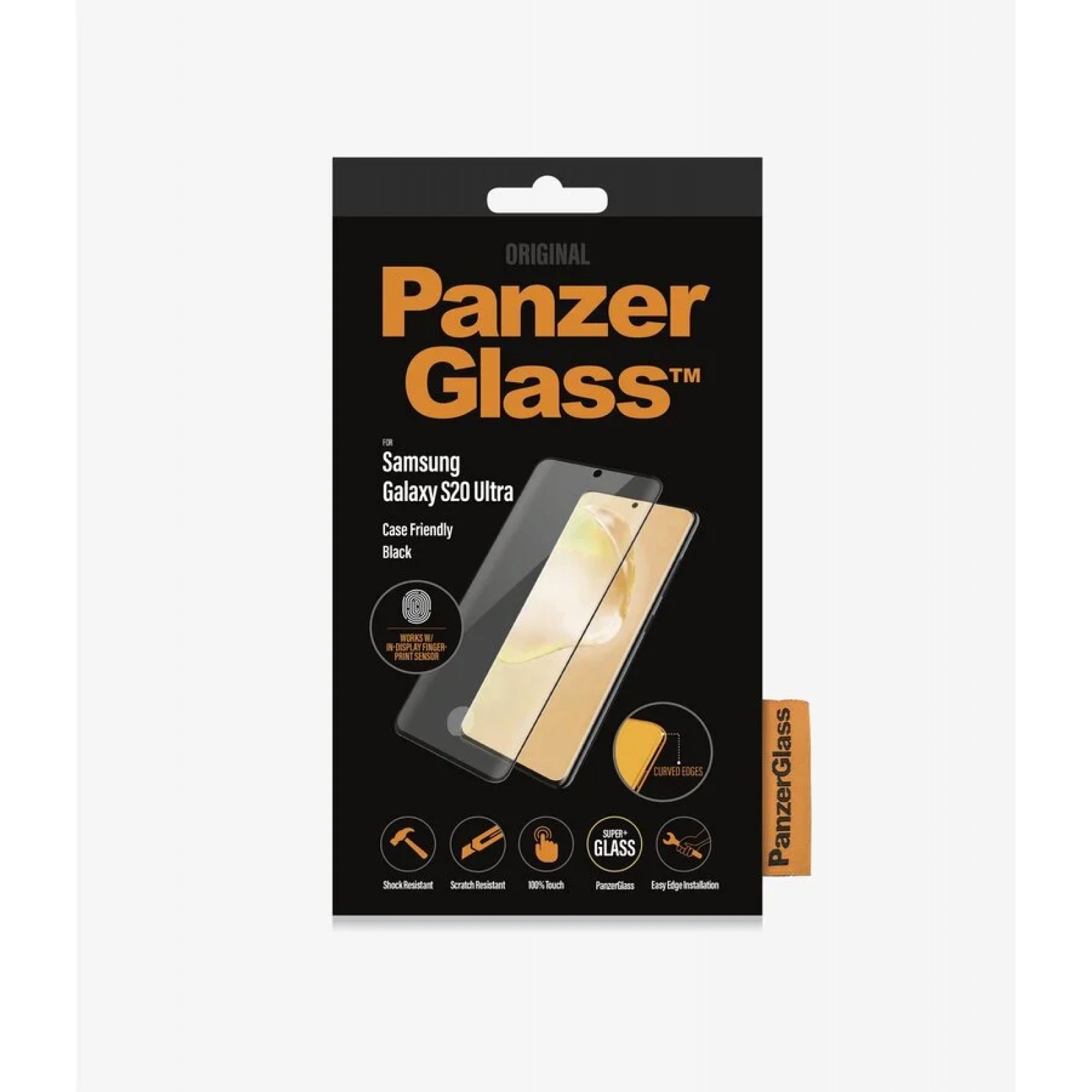 Стъклен протектор Samsung Galaxy S20 Ultra PanzerGlass Privacy Case Friendly - Черен, 117560